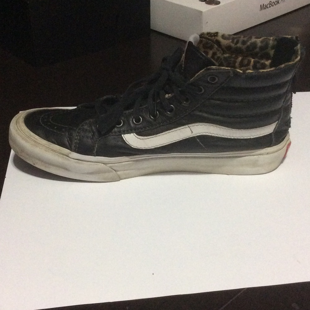 Vans Leather Sk8-Hi High Top Sneakers Skate Shoes